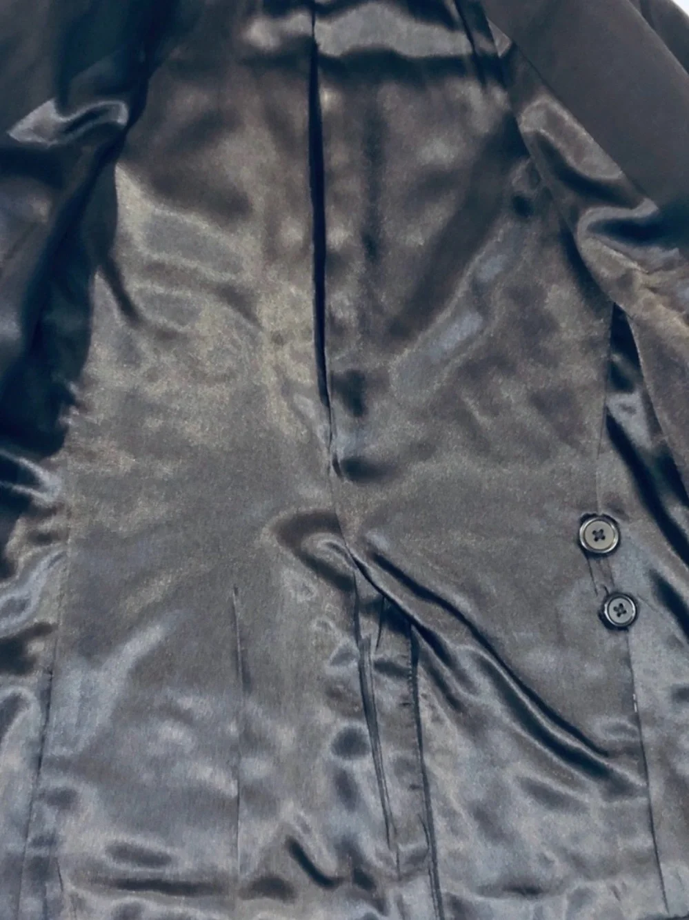 GAP Black Women's Satin-Trim Blazer - Picture 4 of 6
